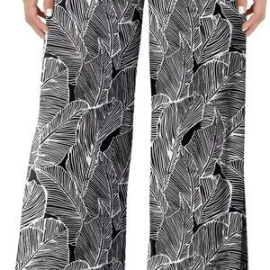 Women's Palazzo Lounge Pants Stretchy Wide Leg Casual Pants Comfy High Waist Flo